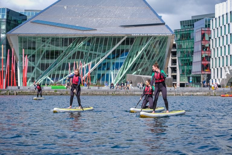 3 girls paddle boarding | Hotel Breaks Dublin